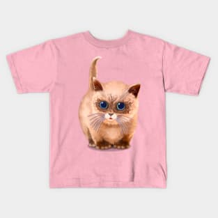 Siberian Cat /Neva Masquerade kitten Kids T-Shirt